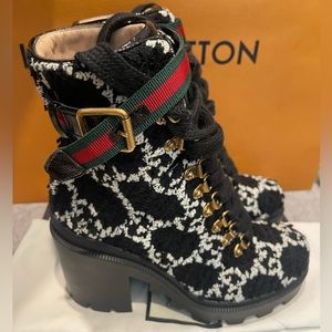 Gucci Trip 70 Tweed Boots